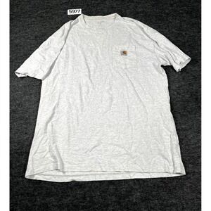 Carhartt Iconic K87 Pocket T Shirt Mens XL Gray Cotton Loose Fit Short Sleeve
